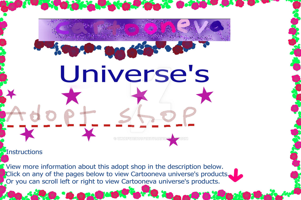 Cartooneva universe's adopt shop (OPEN)