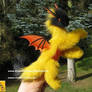 Little Pet Dragon handmade doll yellow black