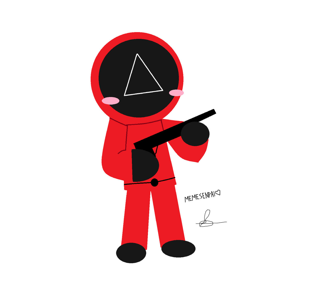SQUID GAME TRIANGLE GUARD by meme-senpaikawai on DeviantArt SQUID GAME TRIANGLE GUARD by meme-senpaikawai on DeviantArt
