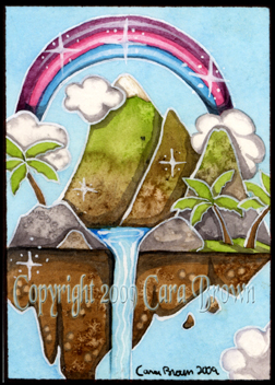 Kawaii Island ACEO ATC Hawaii