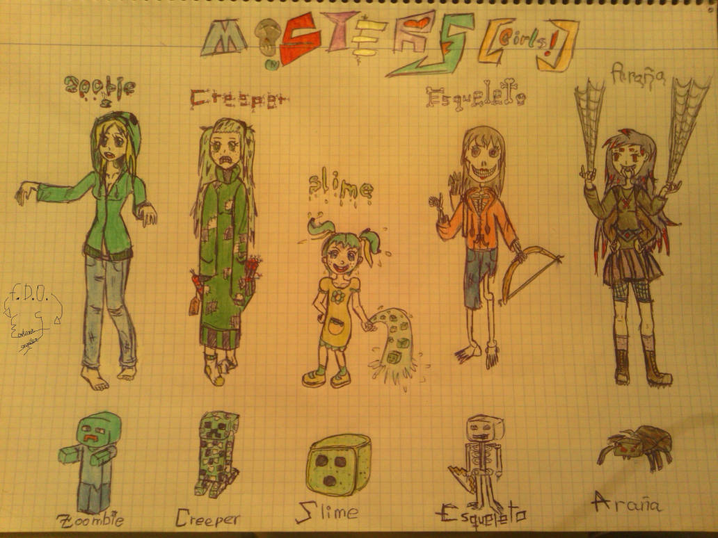 MONSTERS (girls!)-minecraft