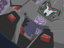 Megatron Reading A Magazine