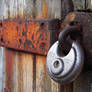Door and padlock