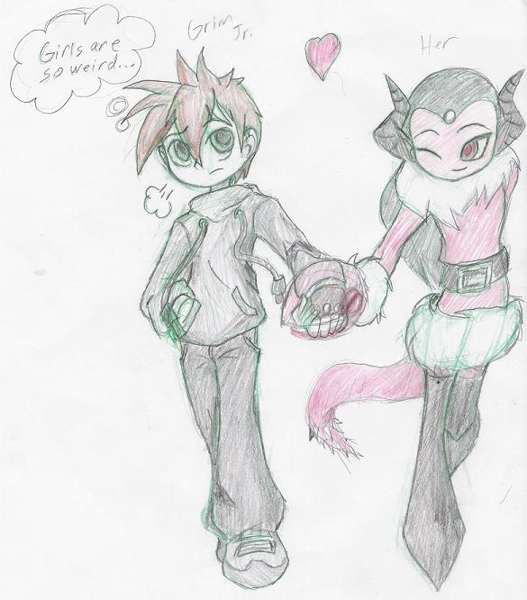 Grim Jr. humanized and Her