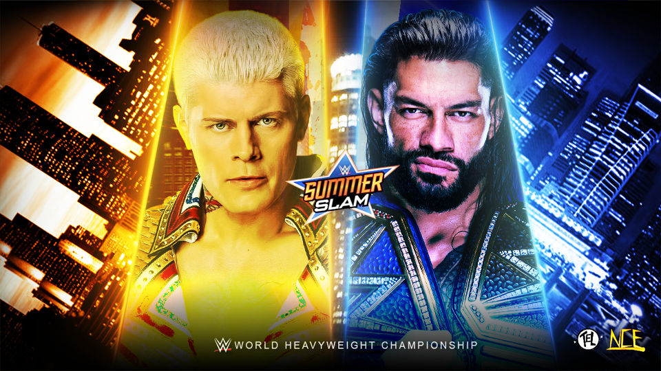 Cody Rhodes VS Roman Reigns Summerslam Wallpaper by TrickyrebornStudios