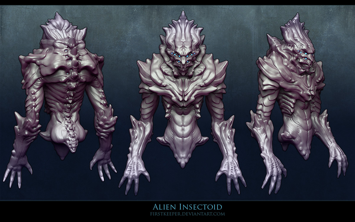 Alien Insectoid sculpt. by FirstKeeper on DeviantArt