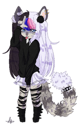 [Commission] .: Pixel Goth Kitty :.