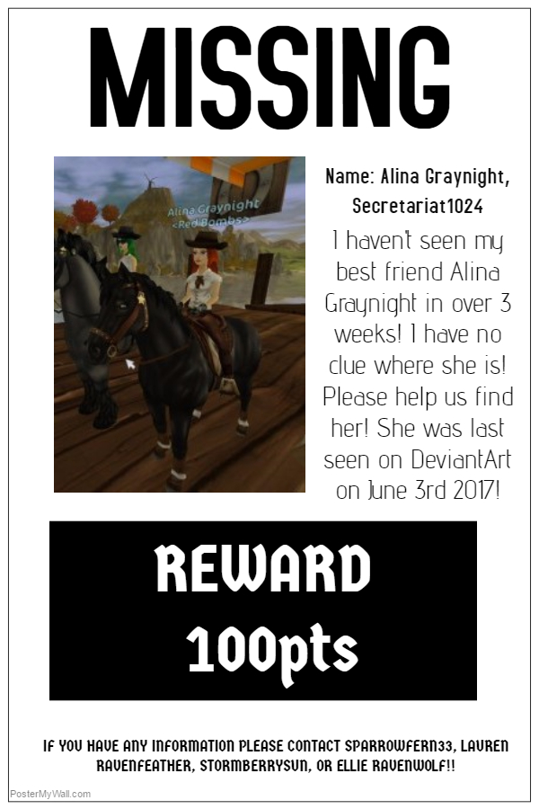 ALINA IS MISSING!