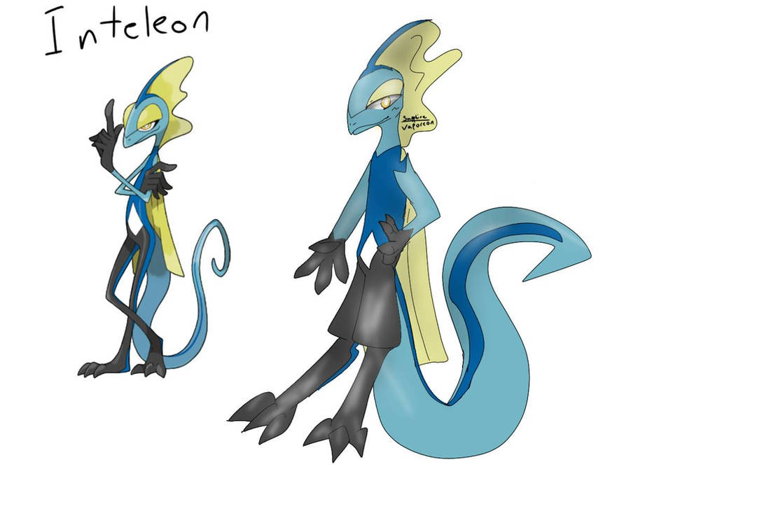 Inteleon Draw Inteleon by SapphireTheSkyFury on DeviantArt
