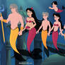 Mermaid King Riku and his love Queen Marina and th