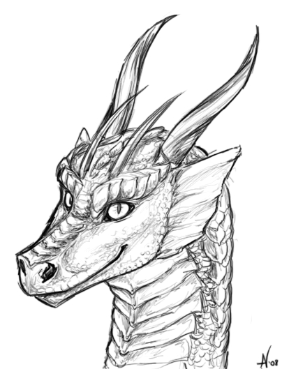 Random dragon sketch