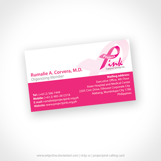 Project Pink Calling Card by artjective on DeviantArt