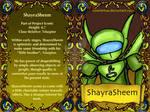 Character Card: ShayraSheem (1st Form) by RiownerTias