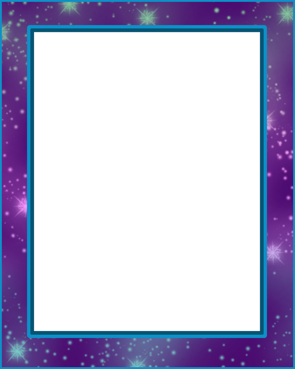 8x10 Frame Mat Purple Stars PNG