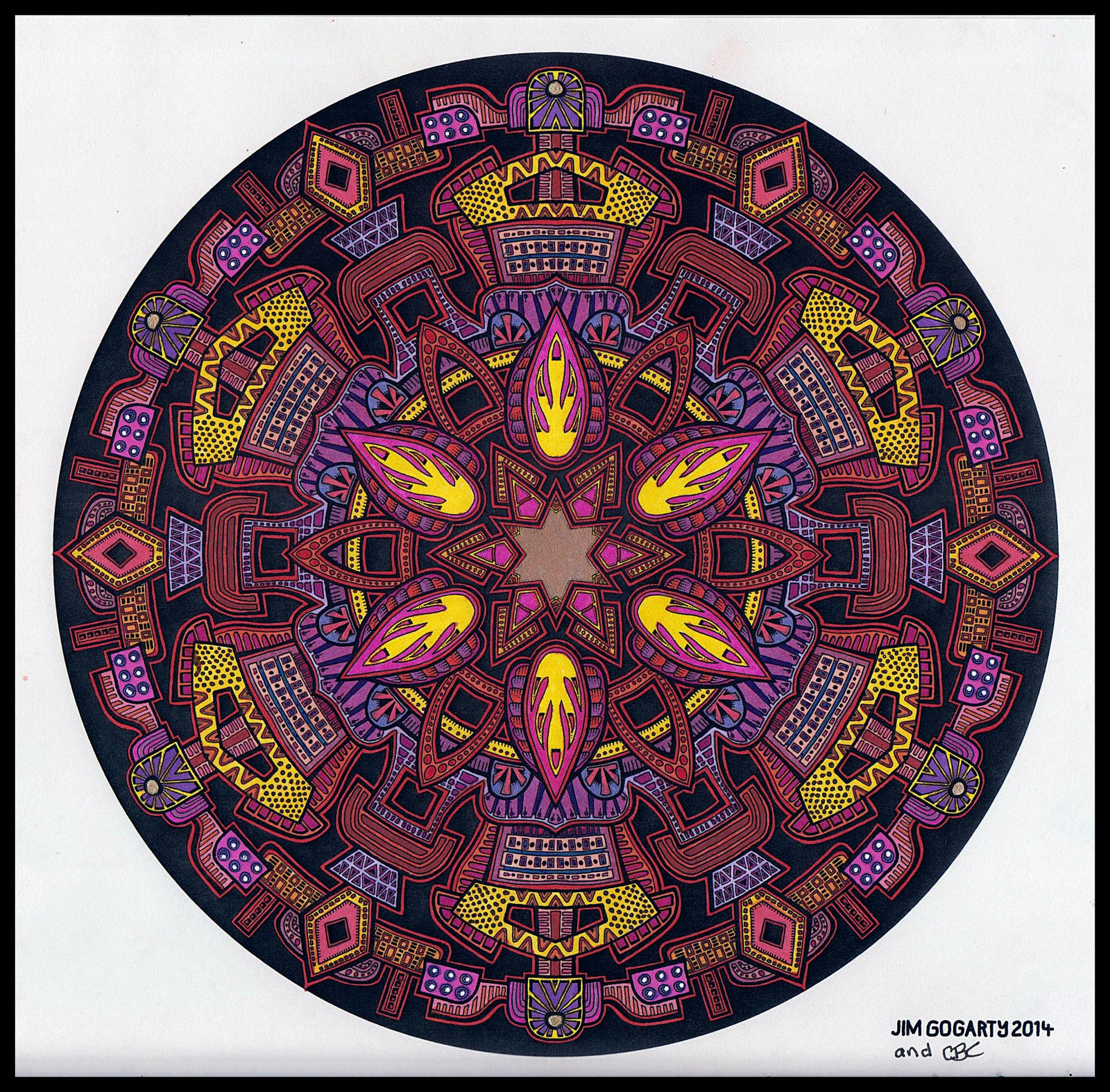 Mandala Jim's Star Mandala Colored By Crazyruthie