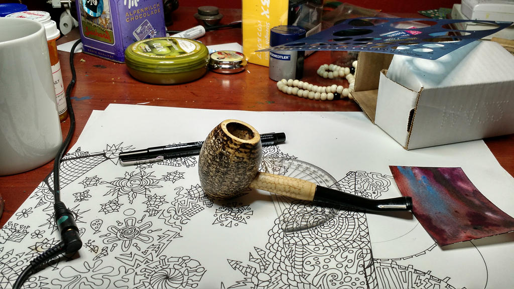 corn cob pipe/workspace