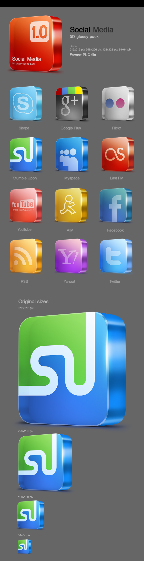 Candy media icons