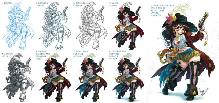 The mermaid pirate - making of