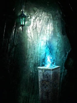 Ice cavern stock - Premade background