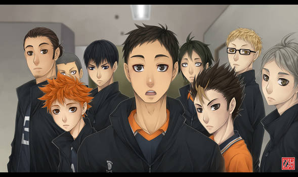 Haikyuu!! screenshot redraw - Karasuno