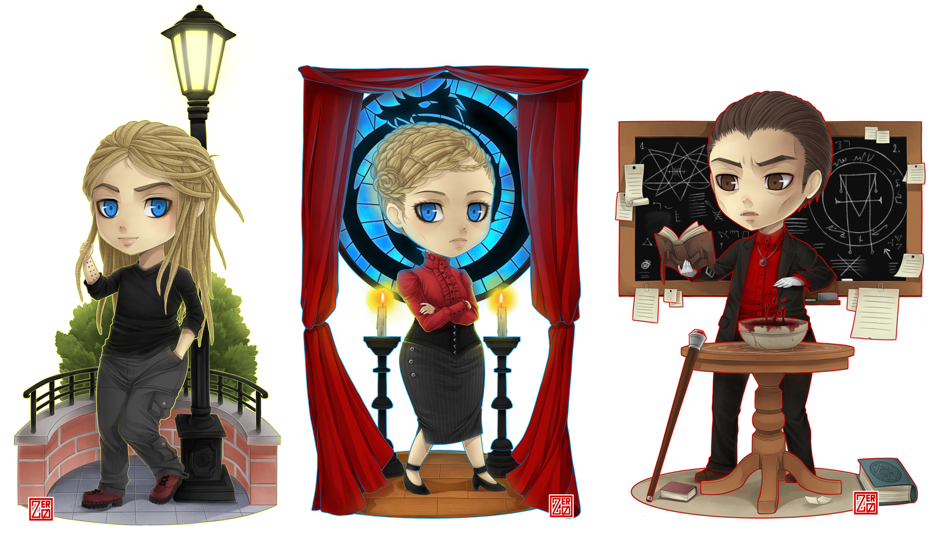 C - Kazimir , Varya and Tarcisus chibi