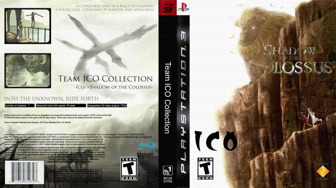 Team ICO Collection PS3 mockup by backslashio on DeviantArt
