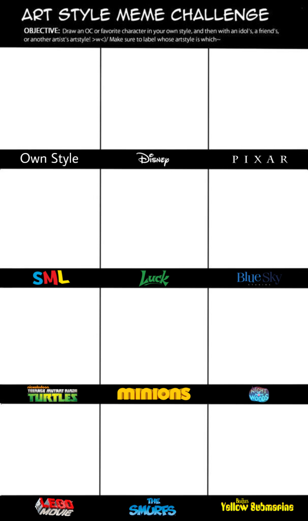 Blank Art Style Meme Template by d2celty on DeviantArt Blank Art Style Meme Template by d2celty on DeviantArt