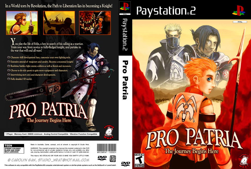 Pro Patria: mock PS2 cover