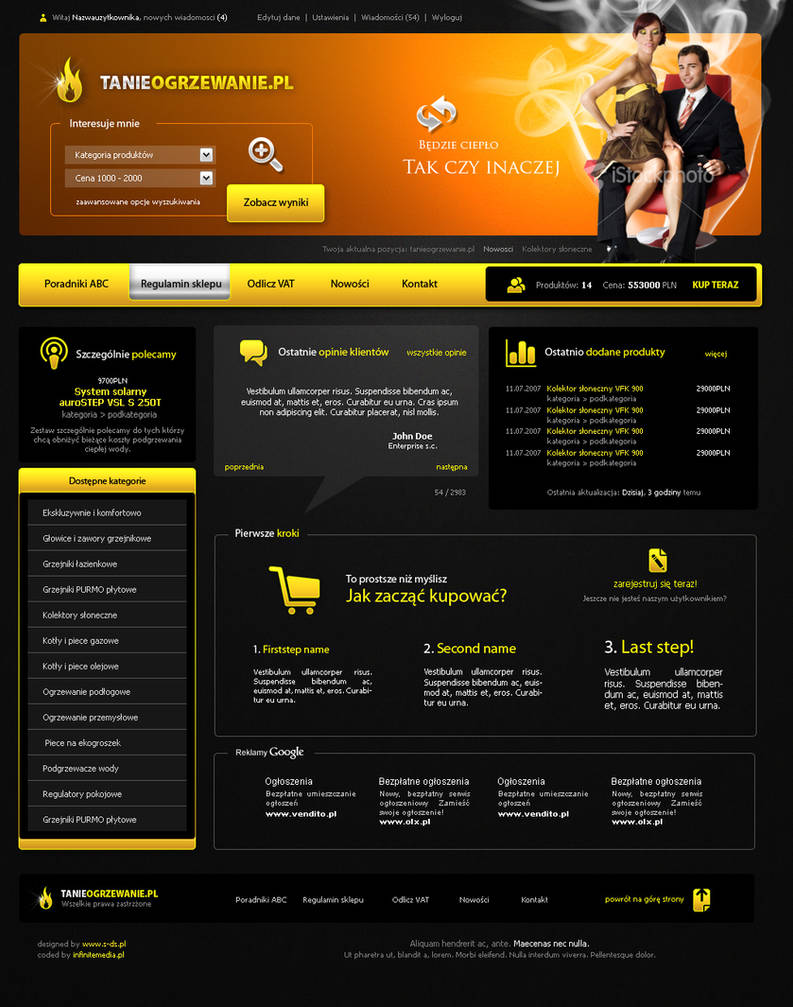 website layout 13 by tehacesequence on DeviantArt