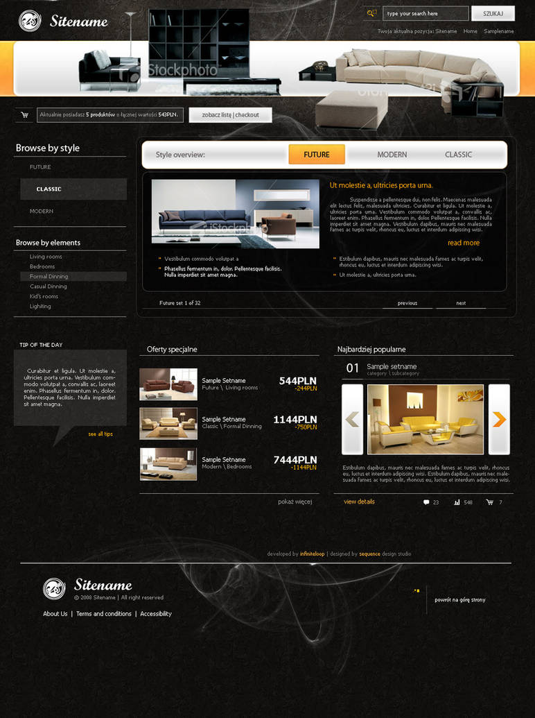 website layout 78 by tehacesequence on DeviantArt