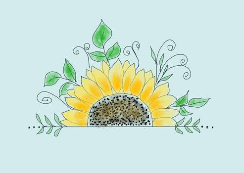 Sunflower sketch