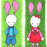 Cute rabbit couple