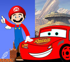 Lightning McQueen And Mario