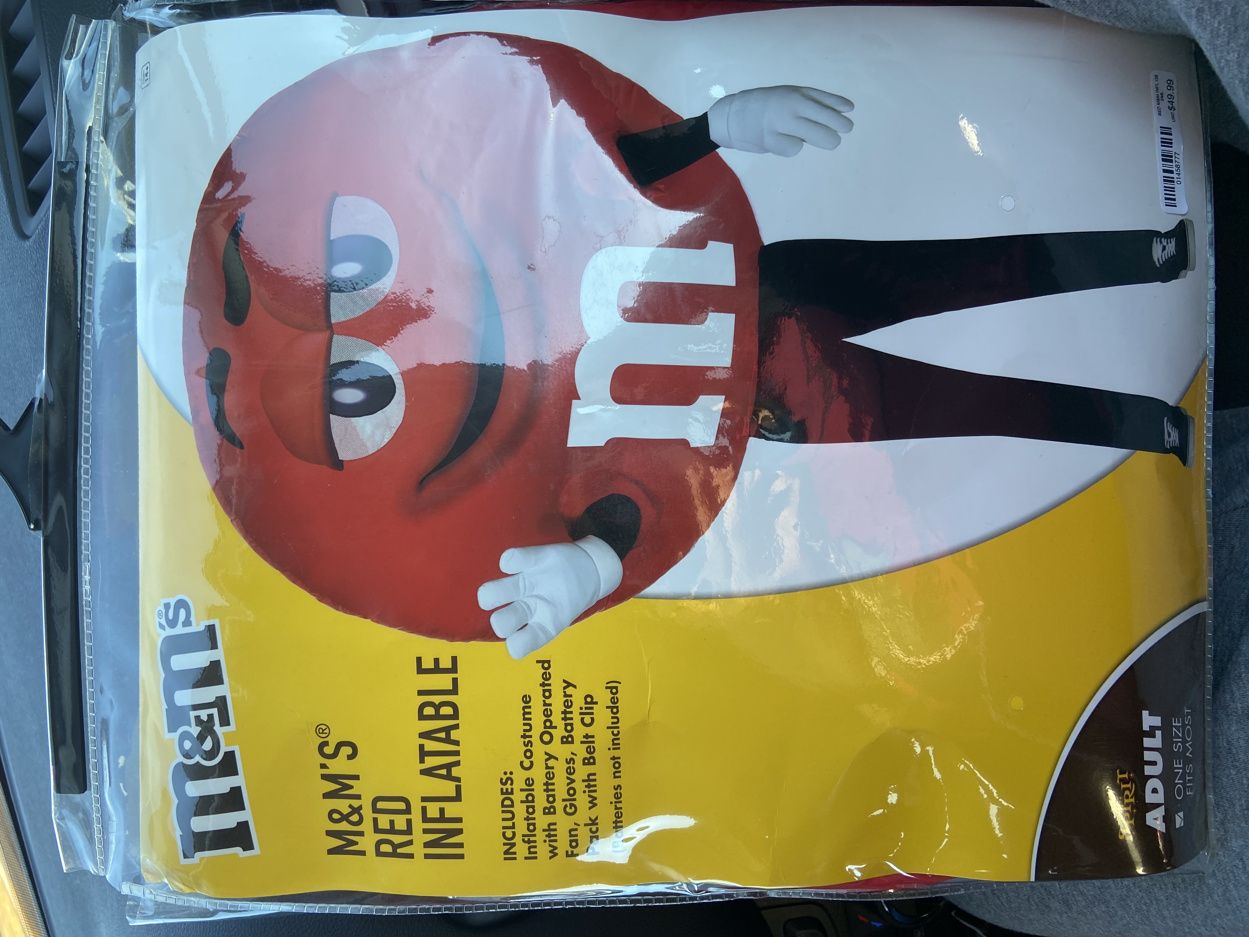 Red M&M Adult Halloween Costume 