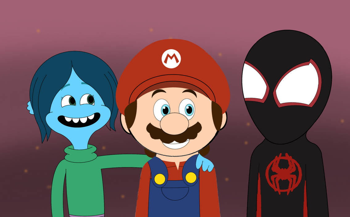 Mario Hang Out With Ruby Gillman Miles Morales by kjshajak on DeviantArt