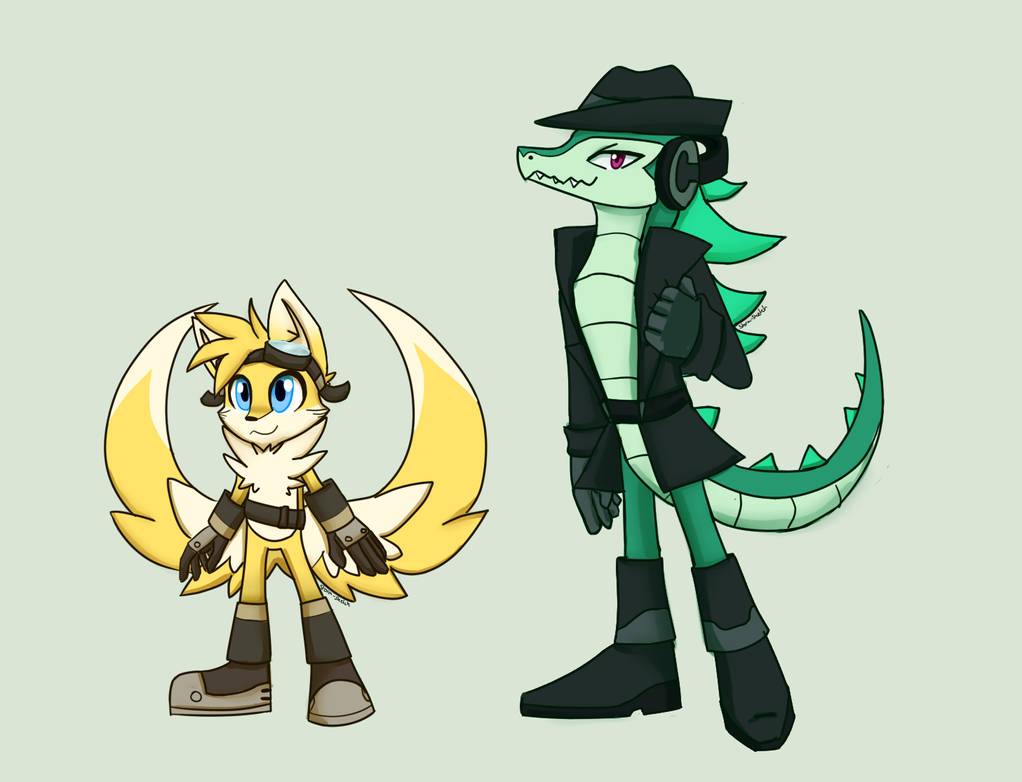 Tails and Vector Re-redesigns by Storm-Sketch on DeviantArt