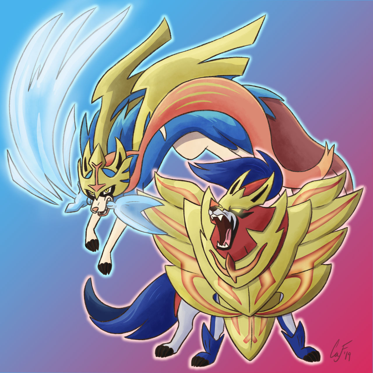 Zacian and Zamazenta's Crowned Forms by WillDinoMaster55 on DeviantArt