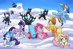 Mane Six vs The Changeling Army: Winter Edition
