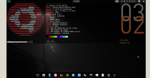 Screenshot Ubuntu Gnome 17.04 with Studio upgrade