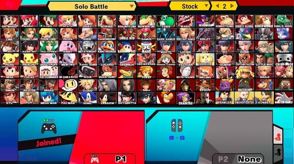 Sbbu Roster Smash Bros Ultimate 100 Character Ultimate Roster by kingminecraft20xx ...