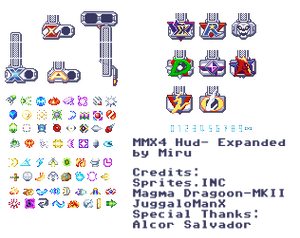 Megaman X4 Hud Expanded