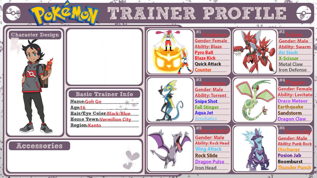 Pokemon Journeys Goh's Team (Season 3 and 4) by SS252 on DeviantArt