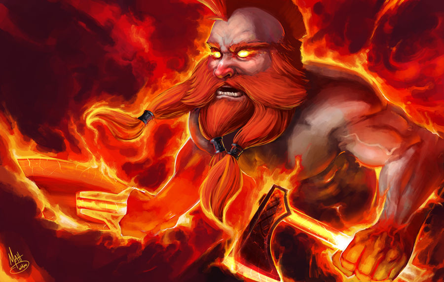 Dwarf battle rage by MattDeMino on DeviantArt