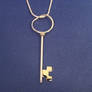 Gold and Silver Key Pendant