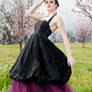 Black Silk Bubble Gown
