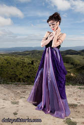 Purple Flowing Gown