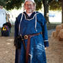 Blue Brocade Viking Tunic