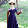 Purple Red and Gold Medieval Gown