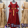 Red and Gold Italian Renaissance Gown