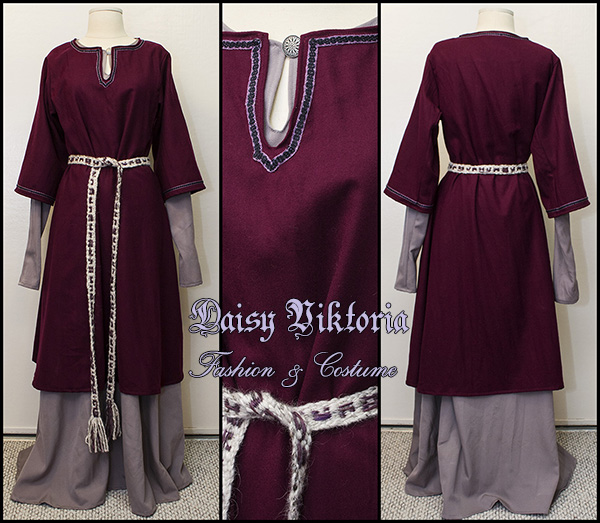 Purple and Grey Norman Gown